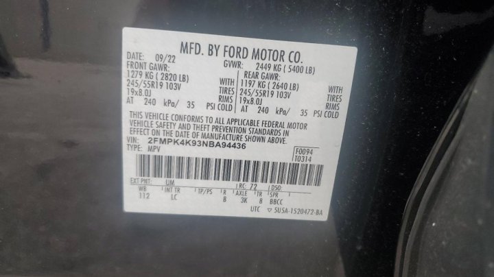 Ford EDGE TITANIUM 2022