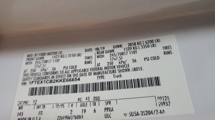 Ford F150  2019