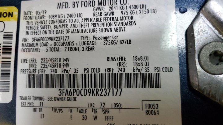 Ford FUSION  2019