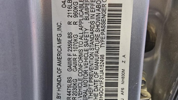 Honda Accord  2018