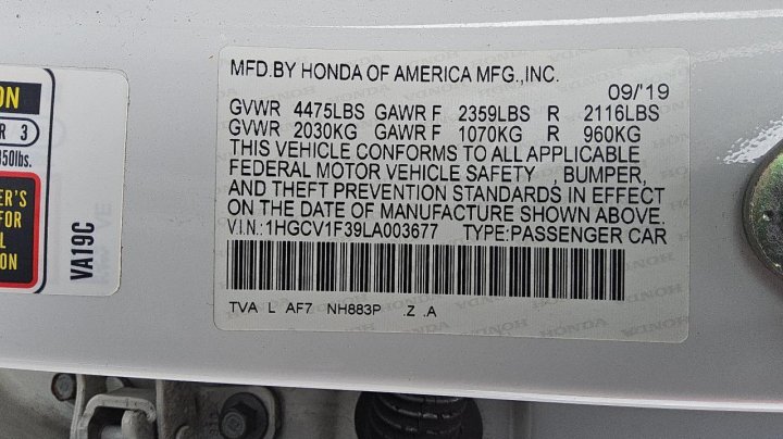 Honda Accord  2020