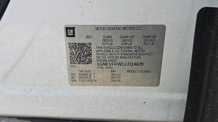 Chevrolet Traverse  2018