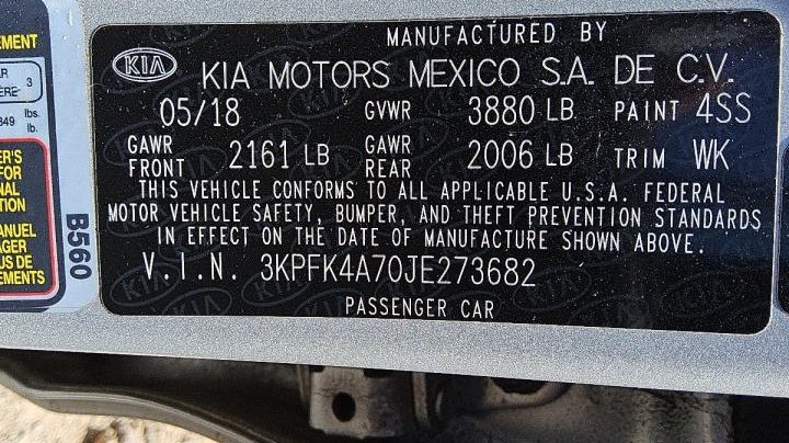 KIA FORTE  2018