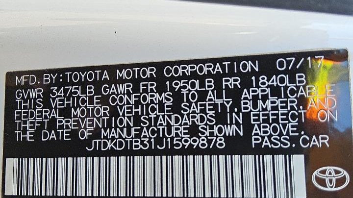 Toyota PRIUS C  2018