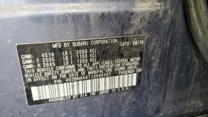 Subaru Legacy 2.5I 2018