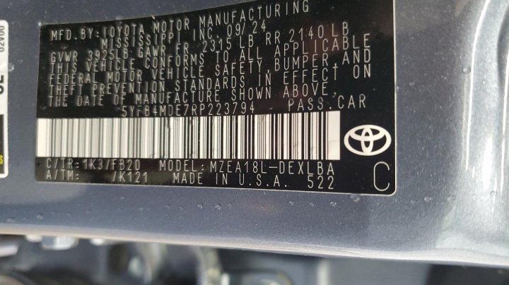 Toyota Corolla LE 2024