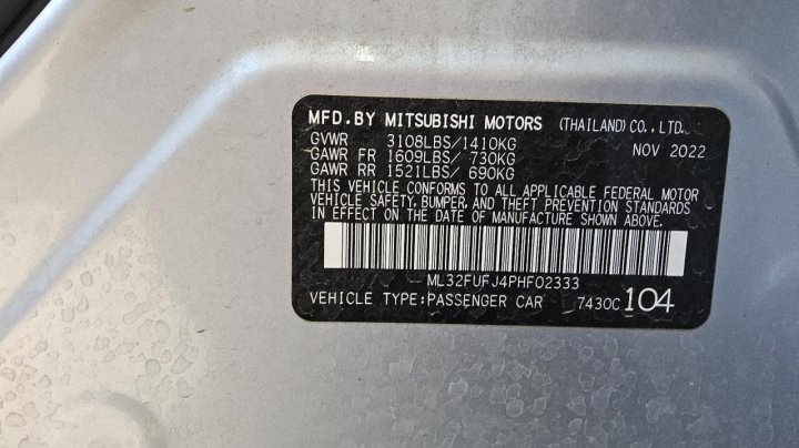 Mitsubishi Mirage  2023
