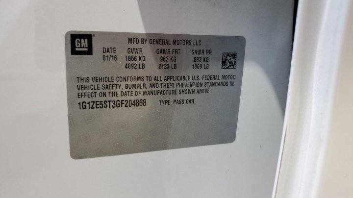 Chevrolet Malibu  2016