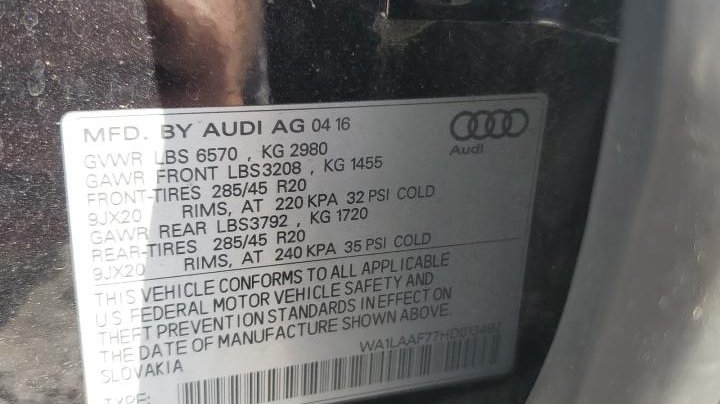 Audi Q7 PREMIUM PLUS 2017