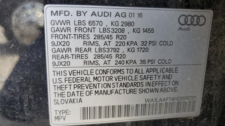 Audi Q7 PREMIUM PLUS 2017