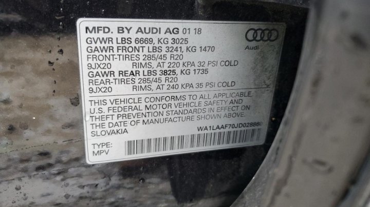 Audi Q7 PREMIUM PLUS 2018
