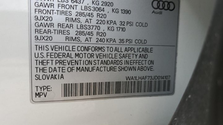 Audi Q7 PREMIUM PLUS 2018