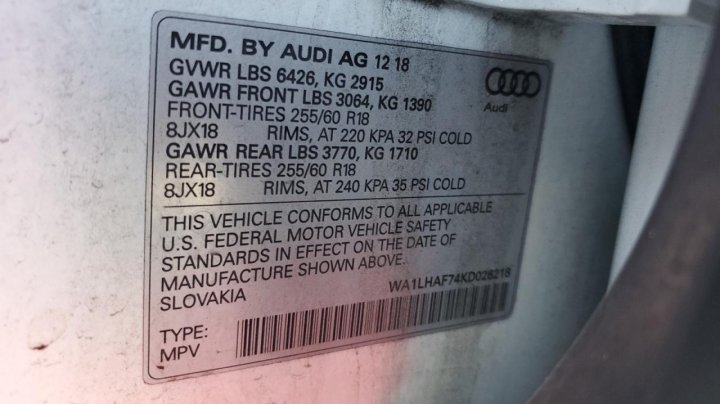 Audi Q7 PREMIUM PLUS 2019