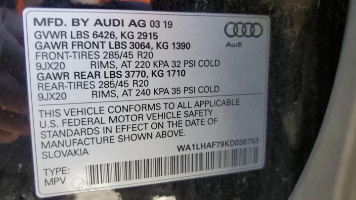Audi Q7  2019