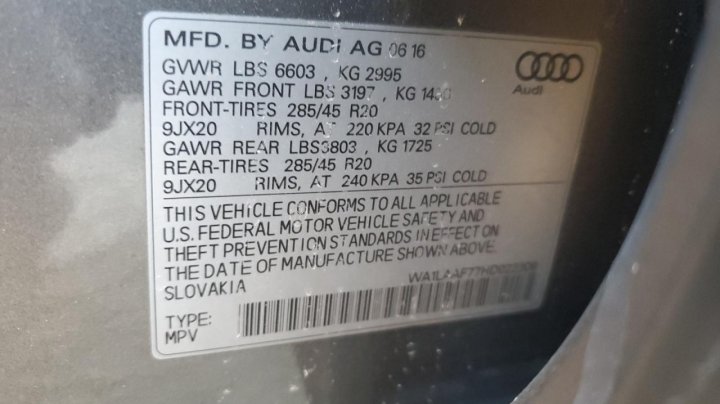 Audi Q7 PREMIUM PLUS 2017