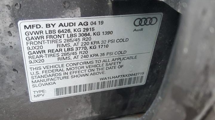 Audi Q7  2019