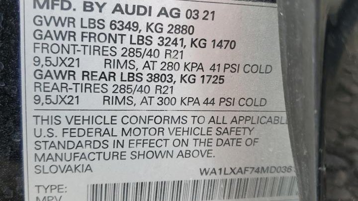 Audi Q7 PREMIUM PLUS 2021