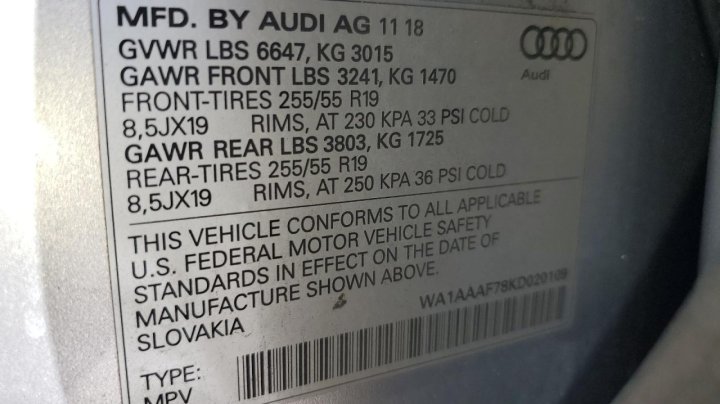 Audi Q7 PREMIUM 2019