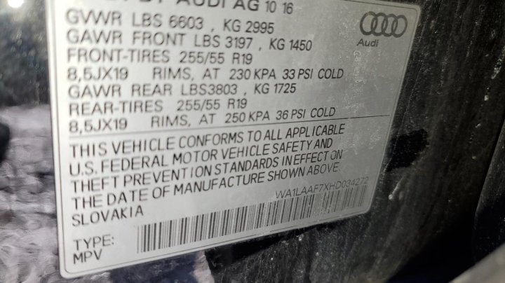 Audi Q7 PREMIUM PLUS 2017