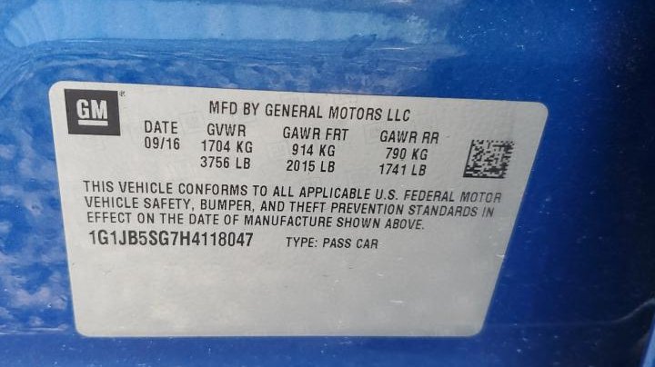 Chevrolet Sonic  2017