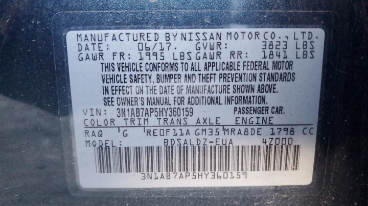 Nissan Sentra S 2017