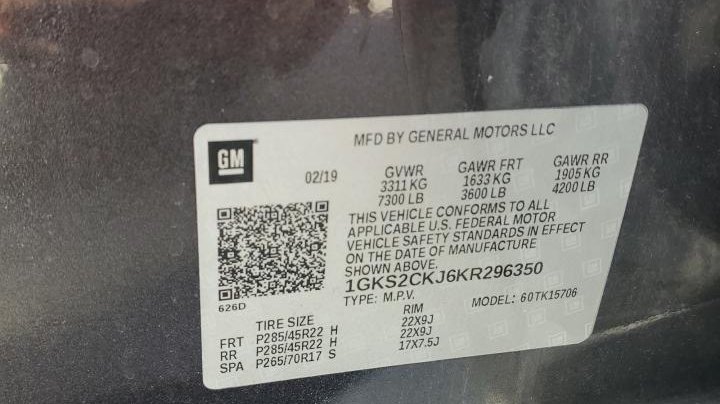 GMC YUKON DENALI 2019