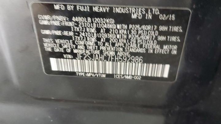 Subaru Forester 2.5I LIMITED 2015