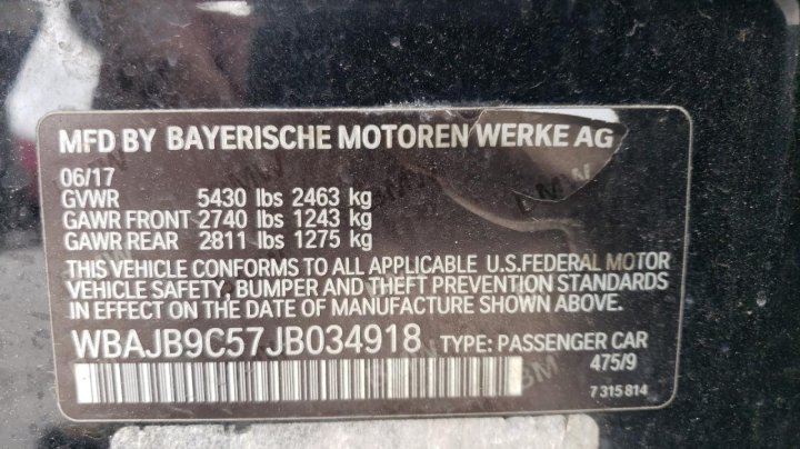 BMW 5 Series  2018