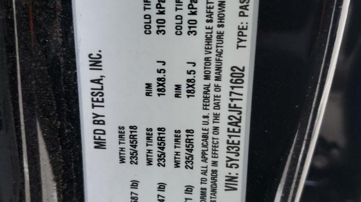 Tesla Model 3  2018