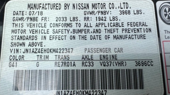 Nissan 370Z BASE 2019