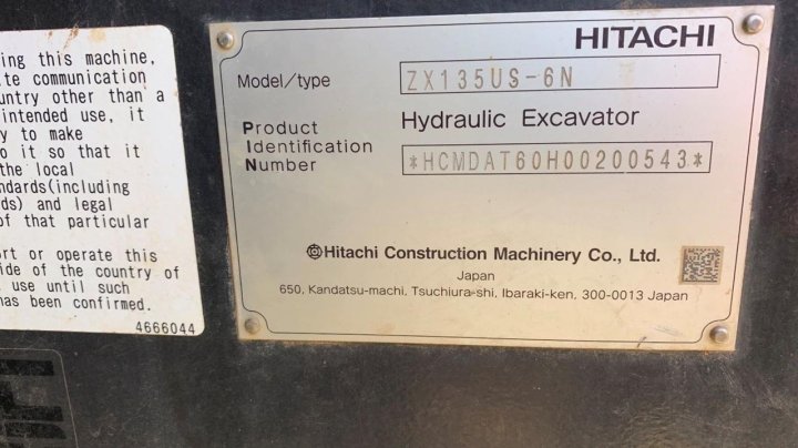 Hitachi Zx135us-6n  2022