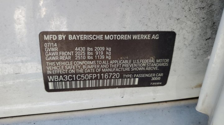 BMW 3 Series I SULEV 2015