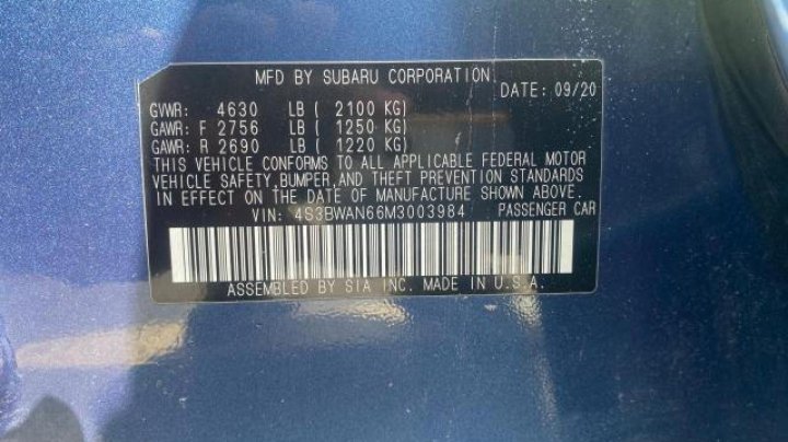 Subaru Legacy LIMITED 2021