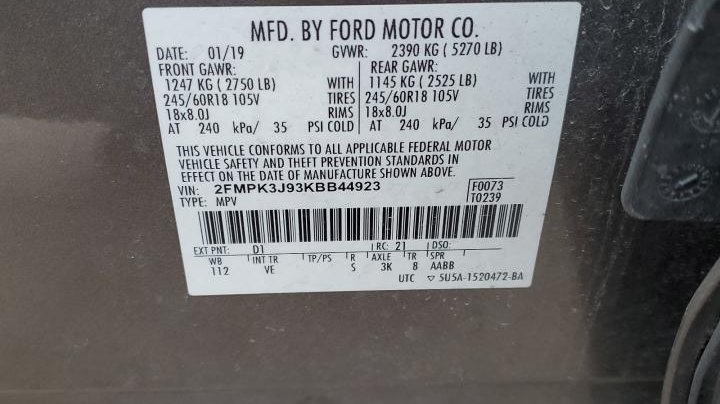 Ford EDGE SEL 2019