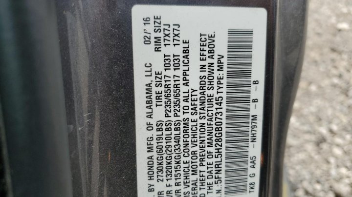Honda Odyssey LX 2016