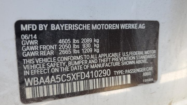 BMW 4 Series I GRAN COUPE 2015