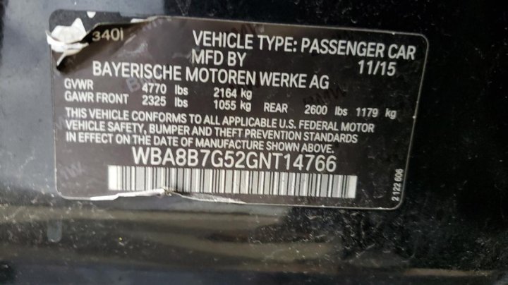 BMW 3 Series XI 2016