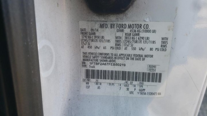 Ford F-250 SUPER DUTY 2015
