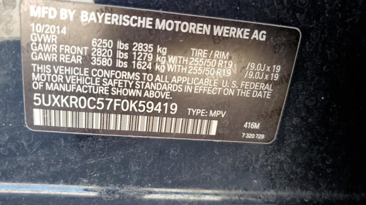 BMW X5 XDRIVE35I 2015
