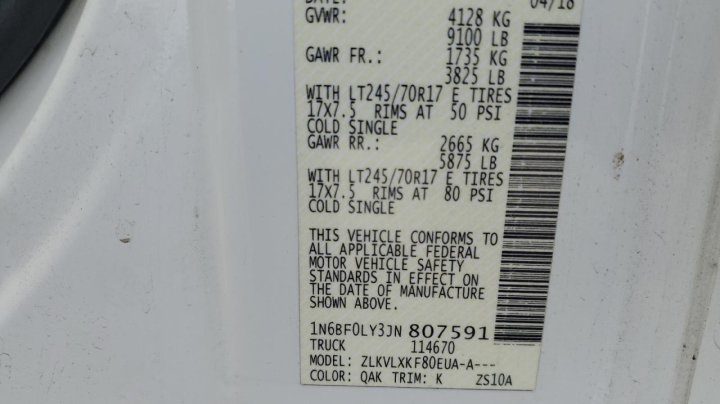 Nissan NV 2500 S 2018