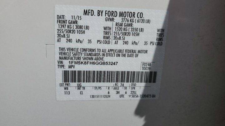 Ford Explorer LIMITED 2016