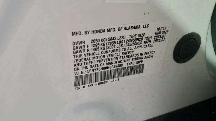 Honda Pilot TOURING 2017