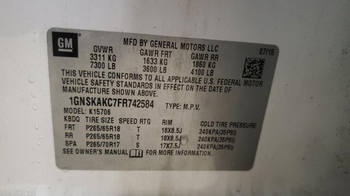 Chevrolet Tahoe K1500 LS 2015