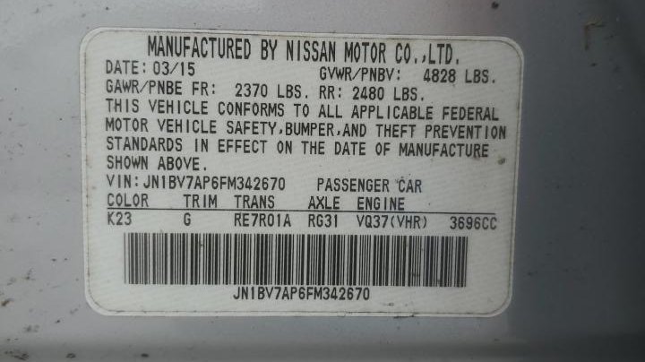 INFINITI Q50 BASE 2015