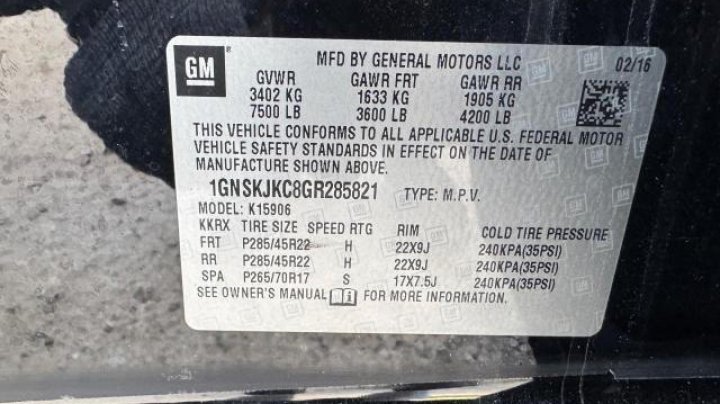 Chevrolet Suburban K1500 LTZ 2016