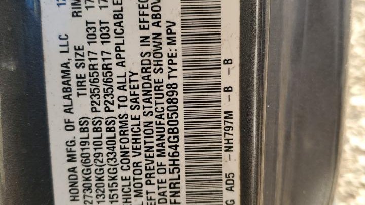 Honda Odyssey EXL 2016