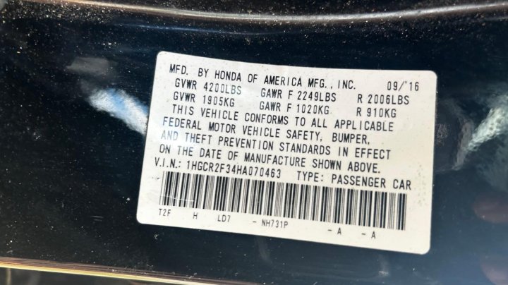 Honda Accord LX 2017