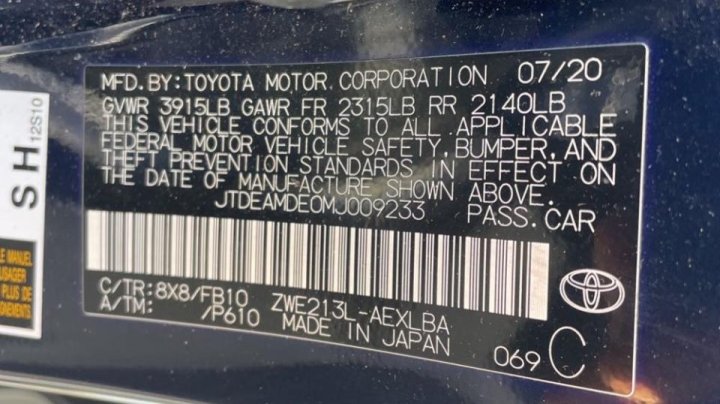 Toyota Corolla LE 2021