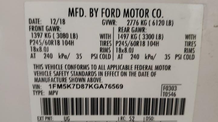 Ford Explorer XLT 2019