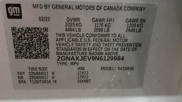 Chevrolet Equinox LT 2022